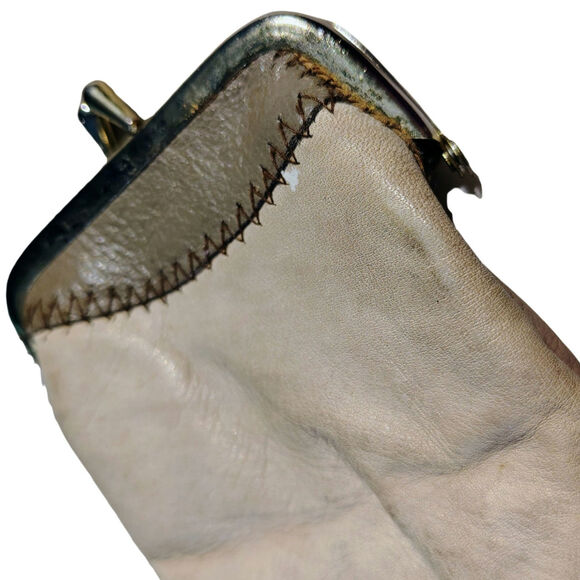 1970s Cigarette Holder Kiss Closure Pouch Pocket Patchwork Leather Multi-Color - Picture 5 of 7